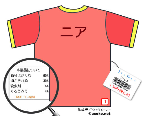 1×1=∞。Tシャツ