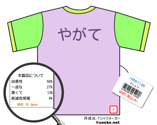 rebelizmTシャツ