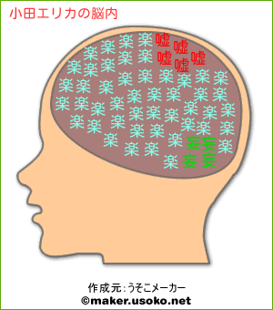 小田エリカの脳内イメージ 脳内メーカー