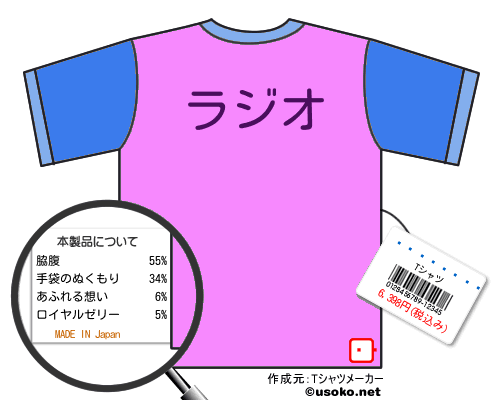 �������のＴシャツメーカー結果