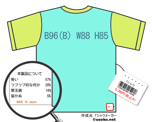 �����のＴシャツメーカー結果