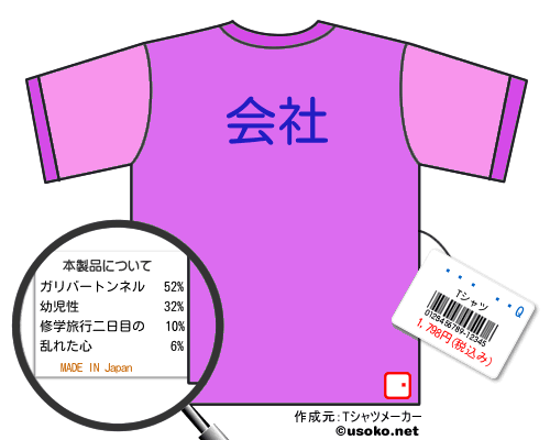 õ��ر�QのＴシャツメーカー結果