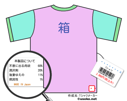 �������のＴシャツメーカー結果