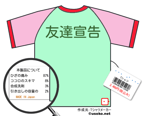 �Ŀ�������のＴシャツメーカー結果