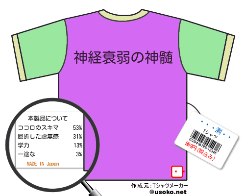 ���測��のＴシャツメーカー結果