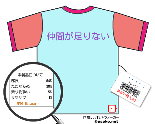 ���� ��のＴシャツメーカー結果