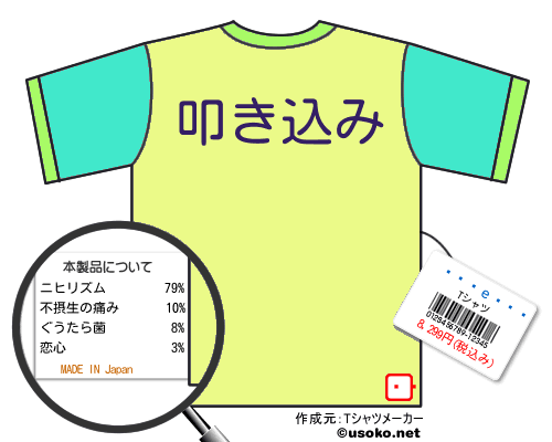 ���е���のＴシャツメーカー結果