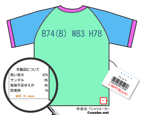 ����のＴシャツメーカー結果