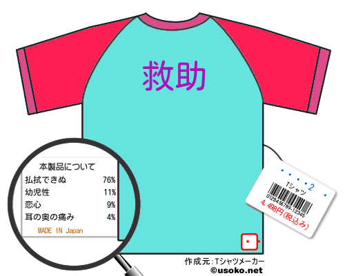 ��������のＴシャツメーカー結果
