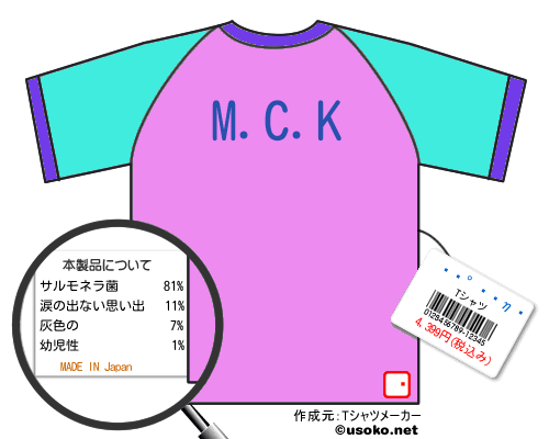 ϻ���ͤη�のＴシャツメーカー結果