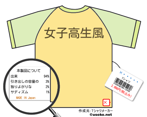 ������のＴシャツメーカー結果