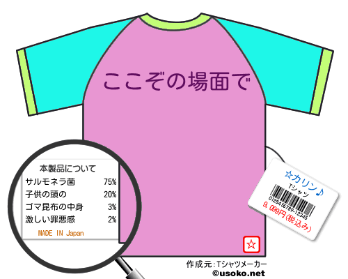 ☆カリン♪のＴシャツメーカー結果