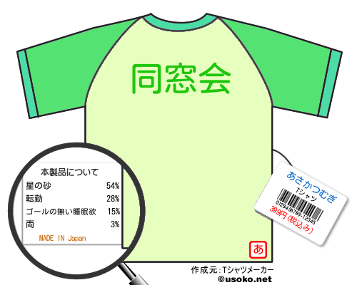 あさかつむぎのＴシャツメーカー結果