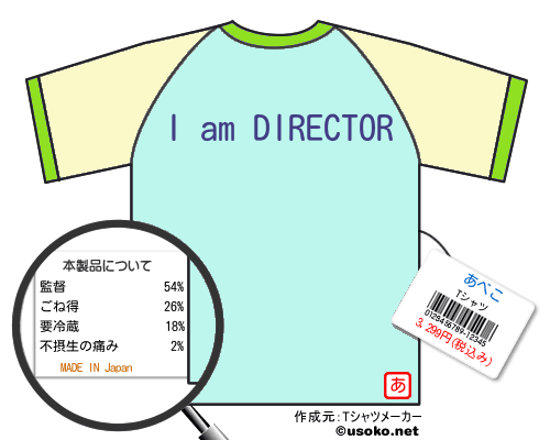 あべこのＴシャツメーカー結果