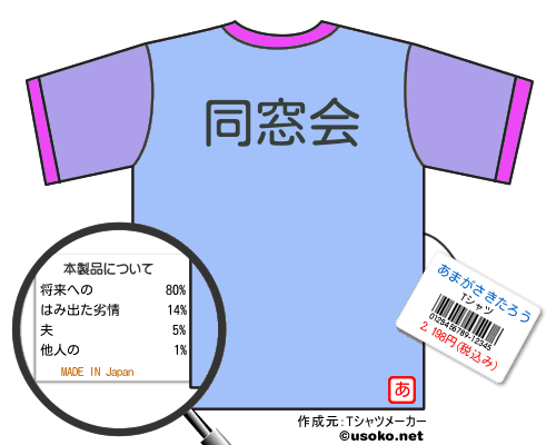 あまがさきたろうのＴシャツメーカー結果