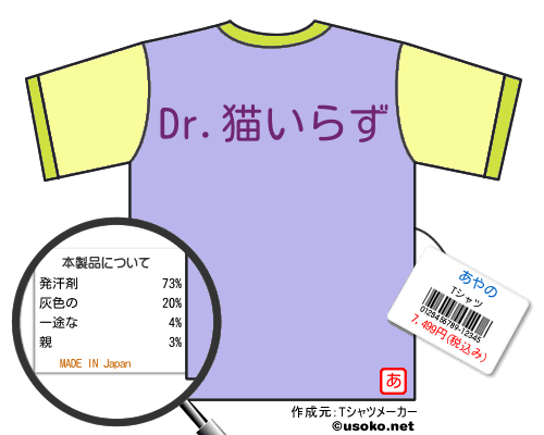 あやののＴシャツメーカー結果