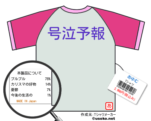 あゆむのＴシャツメーカー結果
