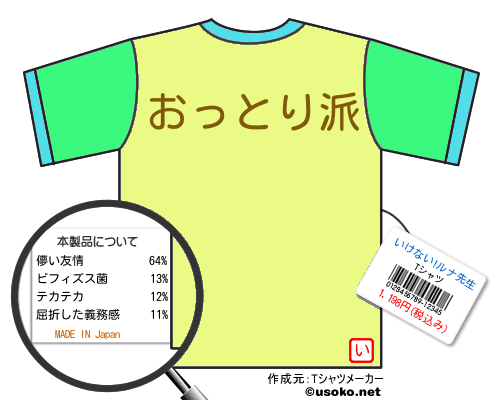 いけない!ルナ先生のＴシャツメーカー結果