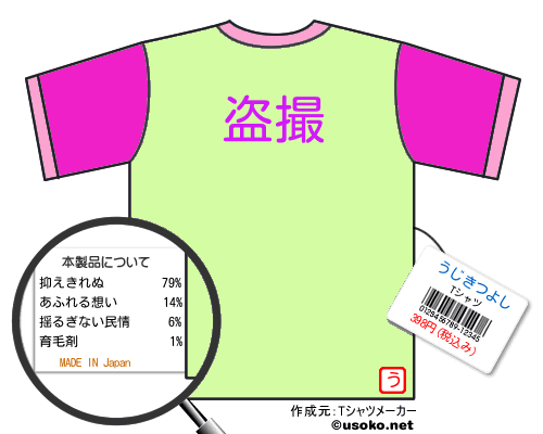 うじきつよしのＴシャツメーカー結果