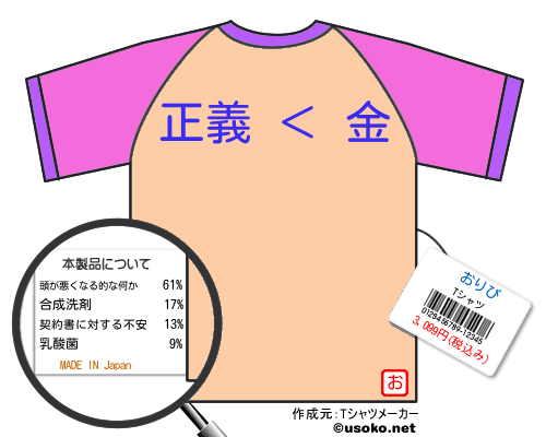 おりぴのＴシャツメーカー結果