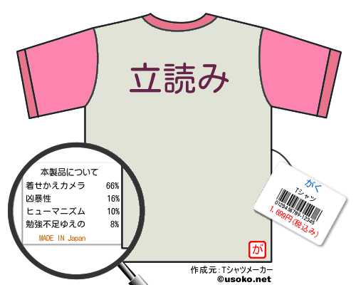 がくのＴシャツメーカー結果