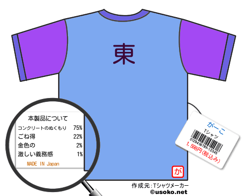 がーこのＴシャツメーカー結果