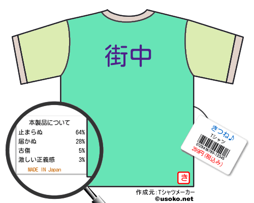 きつね♪のＴシャツメーカー結果