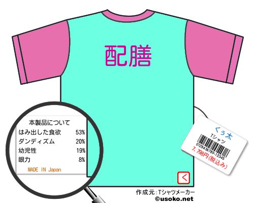 くぅ太のＴシャツメーカー結果