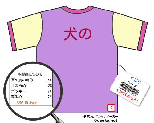 くじらのＴシャツメーカー結果