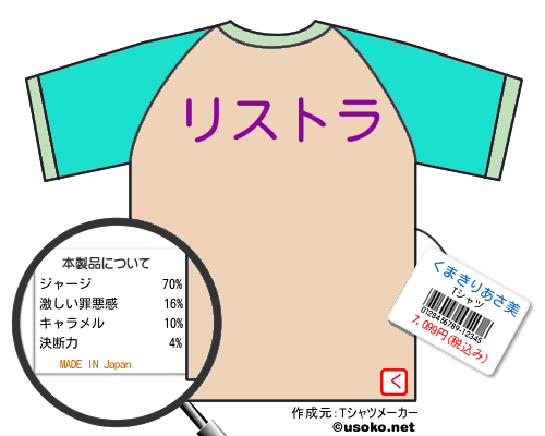 くまきりあさ美のＴシャツメーカー結果