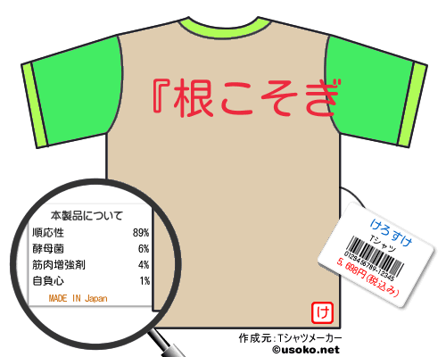 けろすけのＴシャツメーカー結果