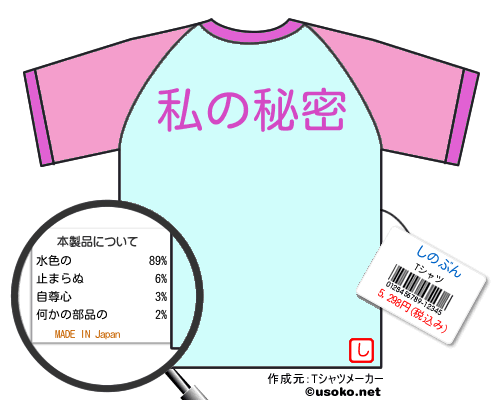 しのぶんのＴシャツメーカー結果