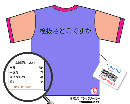 しゃぶれよのＴシャツメーカー結果