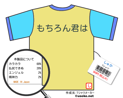 しゅかのＴシャツメーカー結果