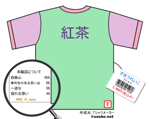 すほうれいこのＴシャツメーカー結果