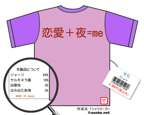 せらのＴシャツメーカー結果