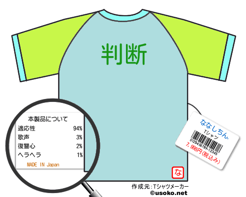 ななしちん.のＴシャツメーカー結果