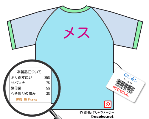 のじるしのＴシャツメーカー結果