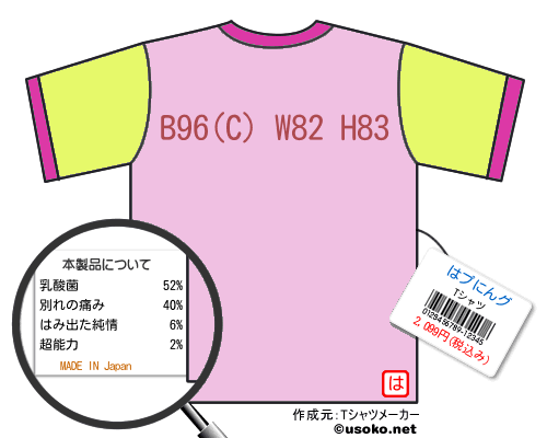はプにんグのＴシャツメーカー結果