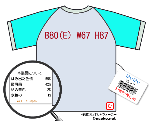 ひゃひゃのＴシャツメーカー結果