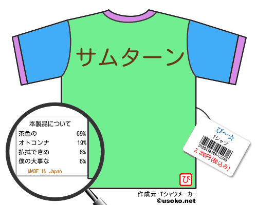 ぴ〜☆のＴシャツメーカー結果