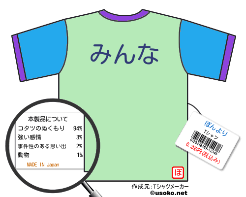 ぼんよりのＴシャツメーカー結果