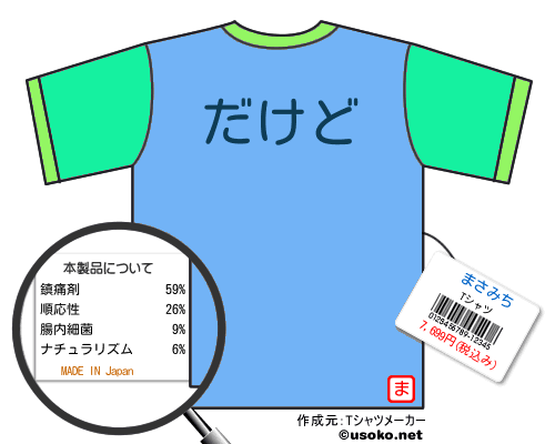 まさみちのＴシャツメーカー結果