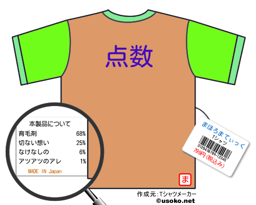 まほろまてぃっくのＴシャツメーカー結果