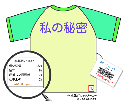 まもって!ロリポップのＴシャツメーカー結果
