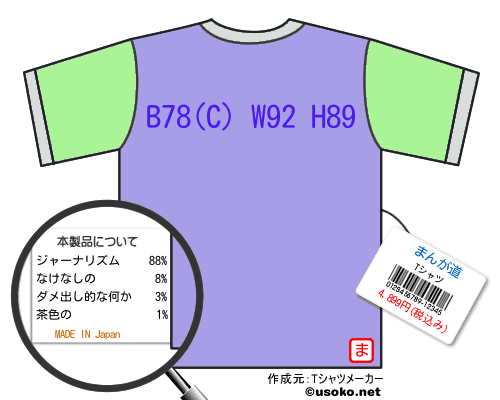 まんが道のＴシャツメーカー結果