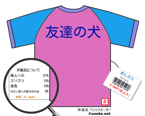 まんカスのＴシャツメーカー結果