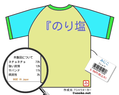 みじこのＴシャツメーカー結果