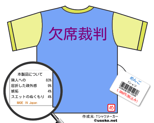 めんごのＴシャツメーカー結果