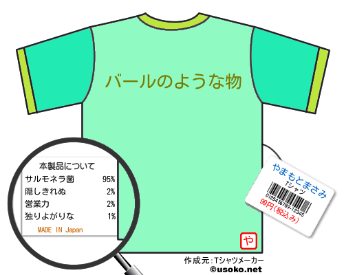 やまもとまさみのＴシャツメーカー結果